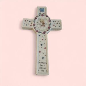 VTG| Precious Moments "Celebrating God's Precious Gift" Cross (Blue)